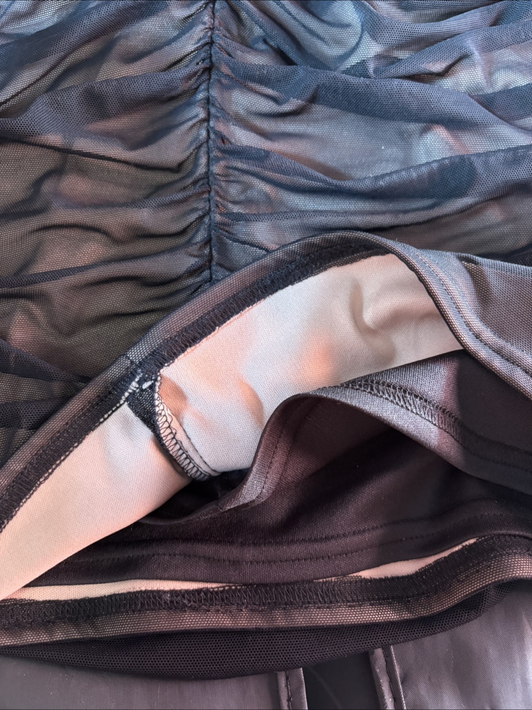 Tadashi Shoji Ruched Black Dress - Size S - photo 5