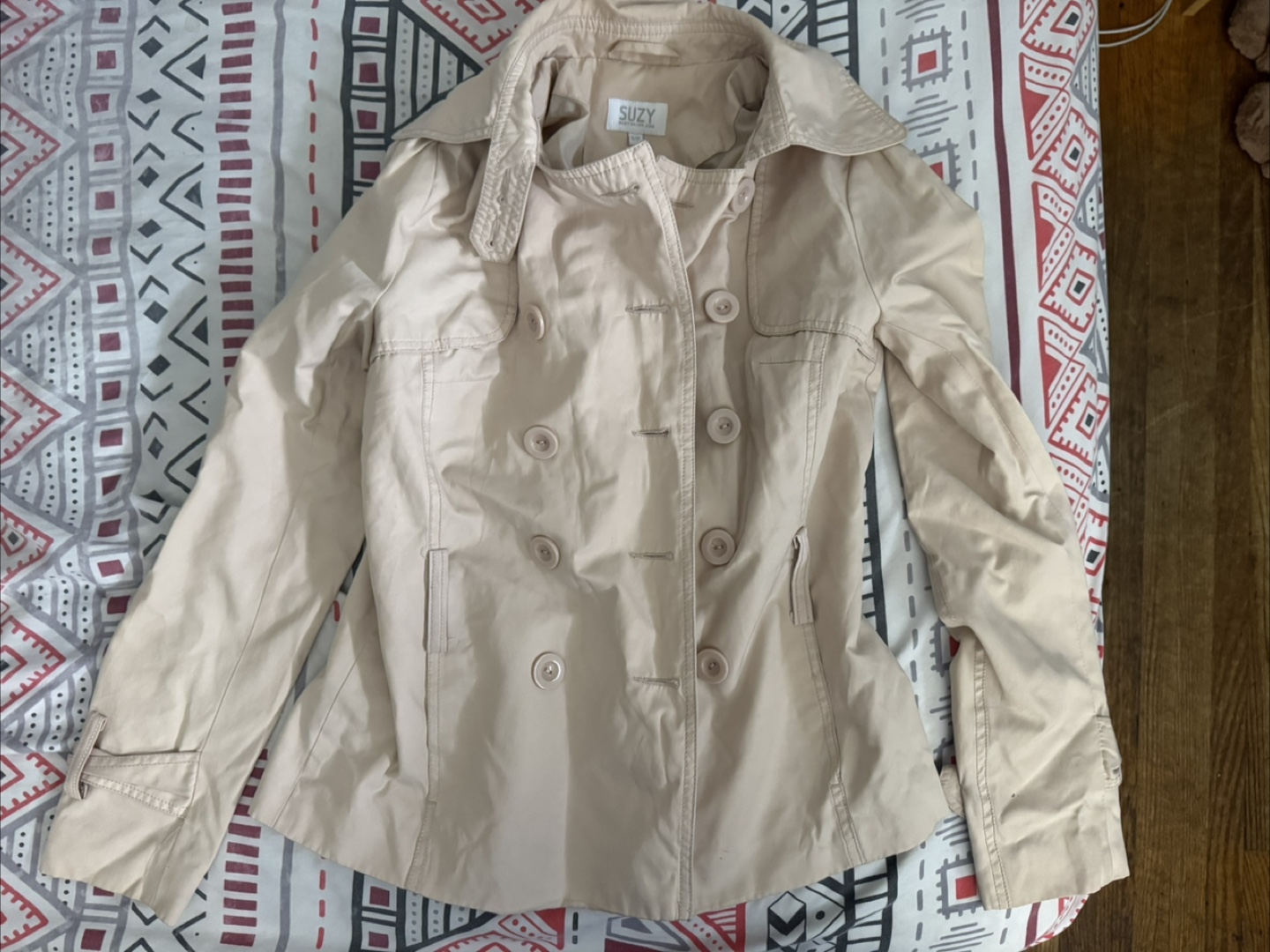 Suzy Shier Beige Trench Coat - Size S 🥕 - photo 3