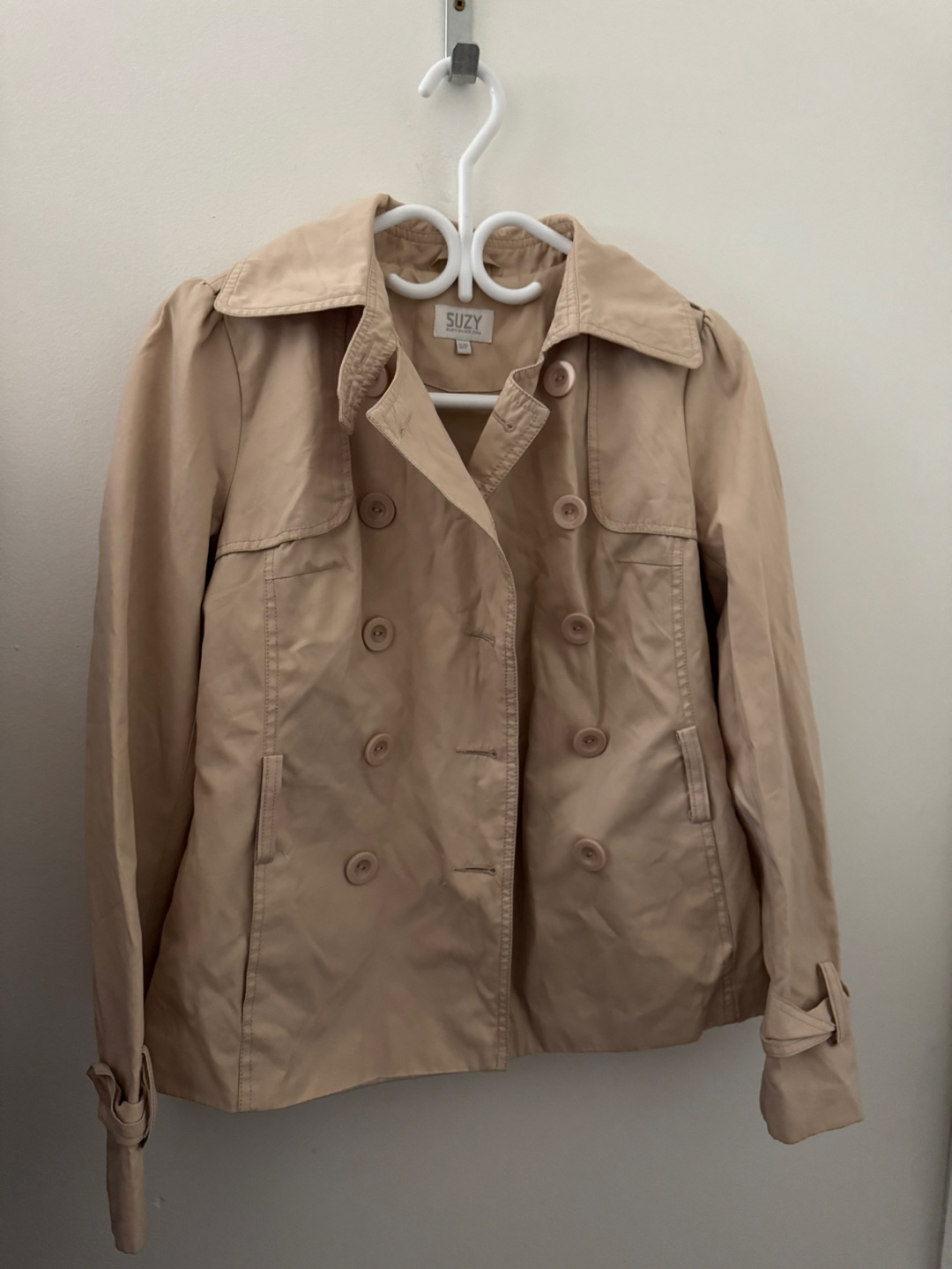Suzy Shier Beige Trench Coat - Size S 🥕