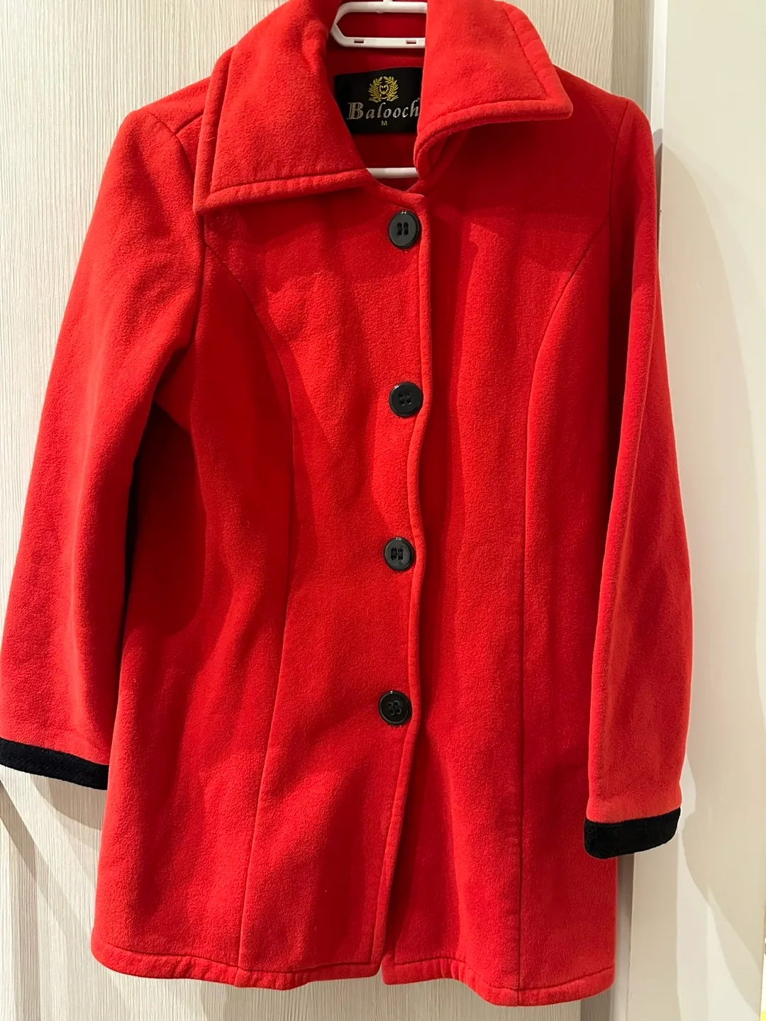 Wool Red Coat - Size M thumbnail
