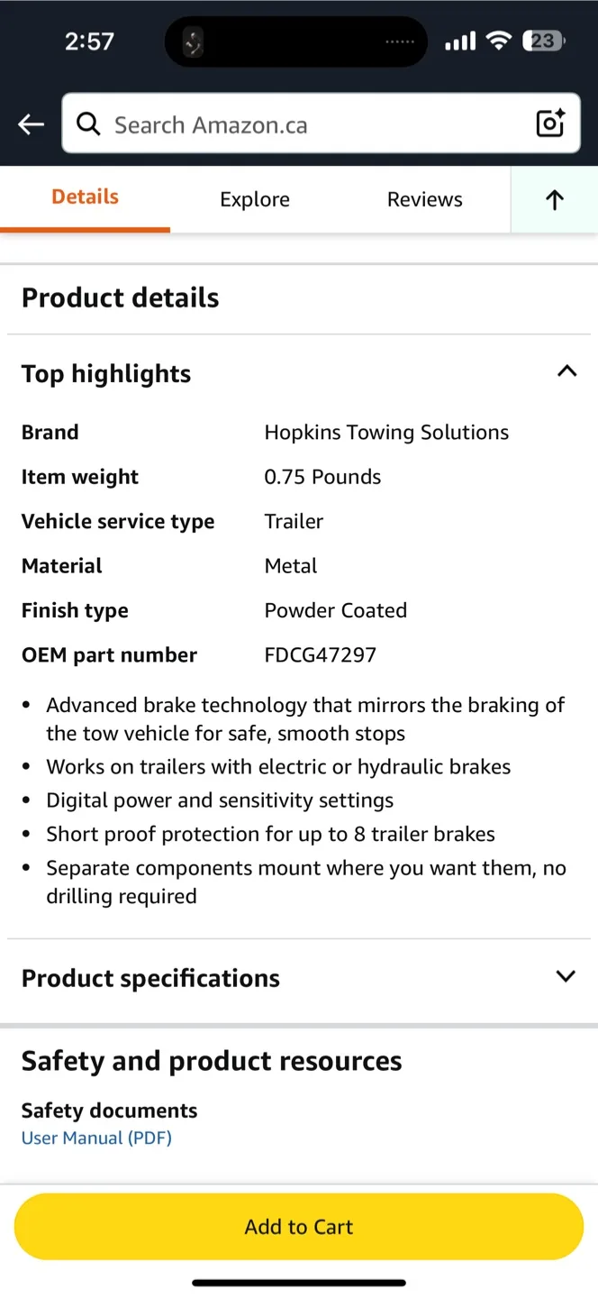 Hopkins INSIGHT Brake Control - New in Box image indicator(4)