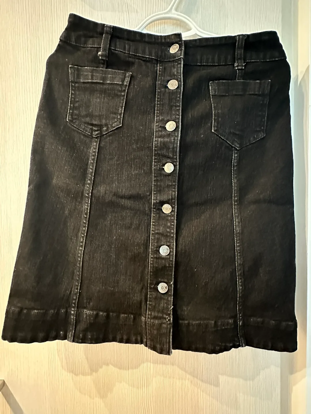 Chaps Black Denim Skirt image indicator(5)