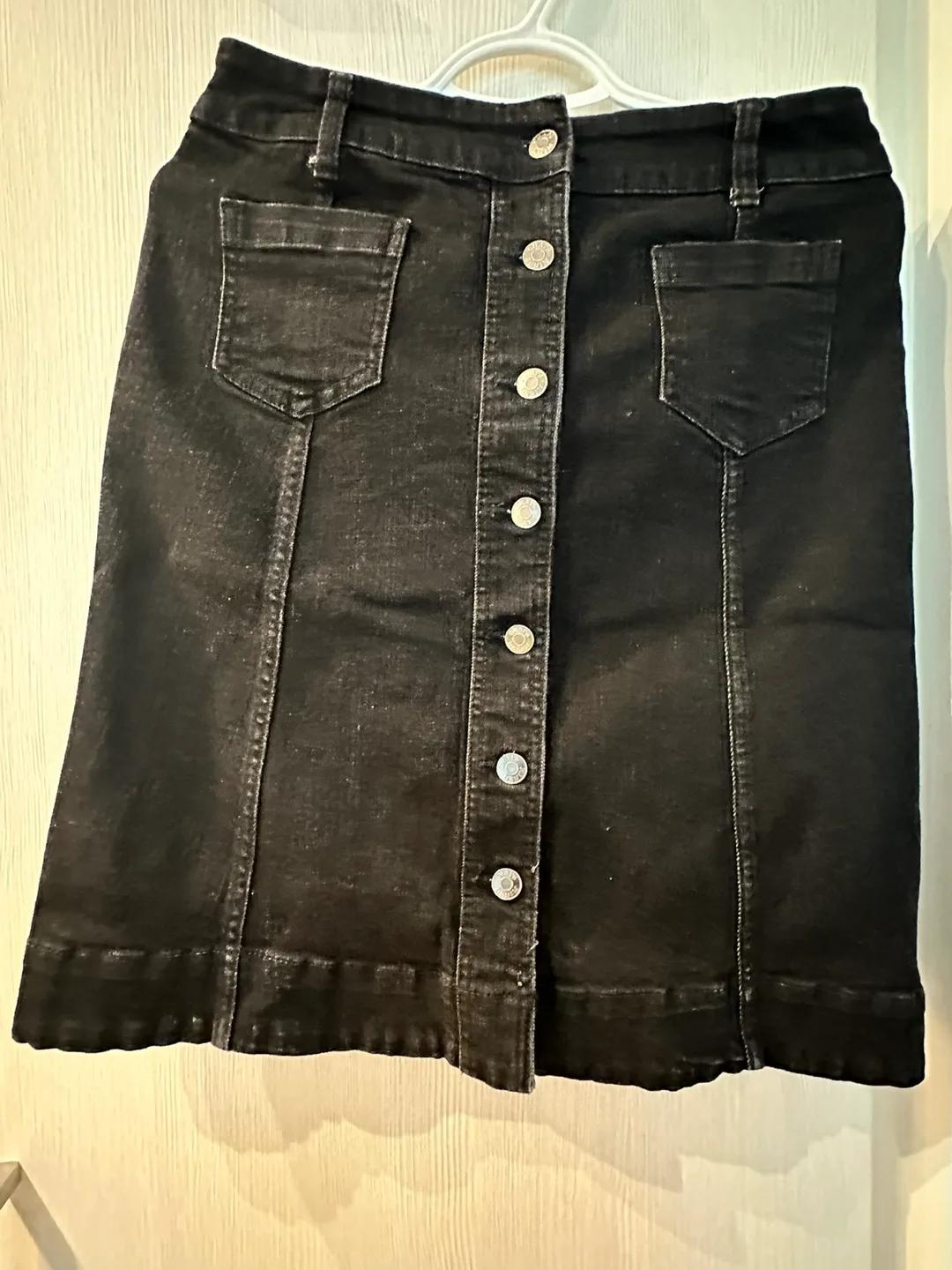 Chaps Black Denim Skirt thumbnail