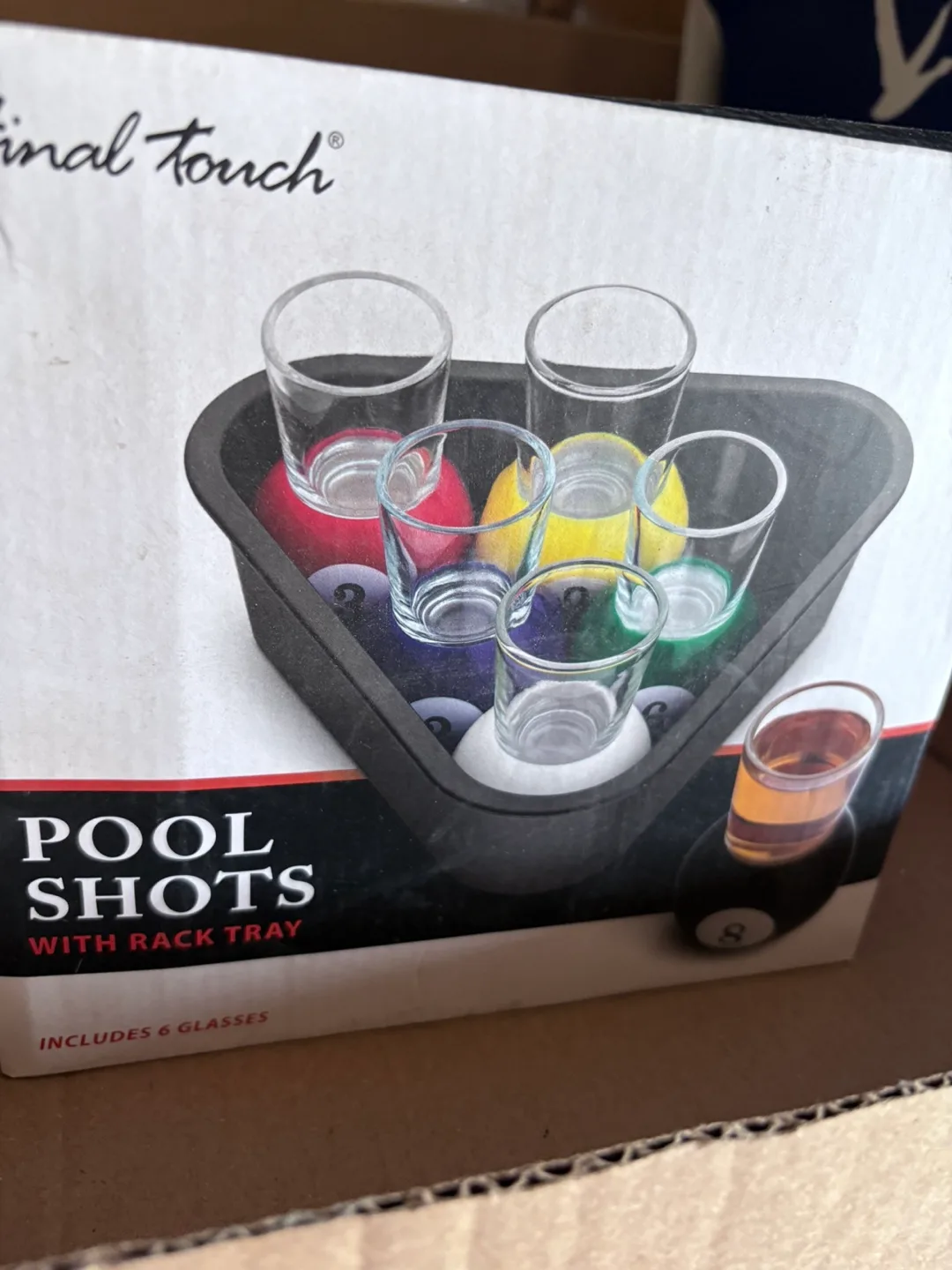 Final Touch Pool Shots with Rack Tray, 6 Glasses thumbnail