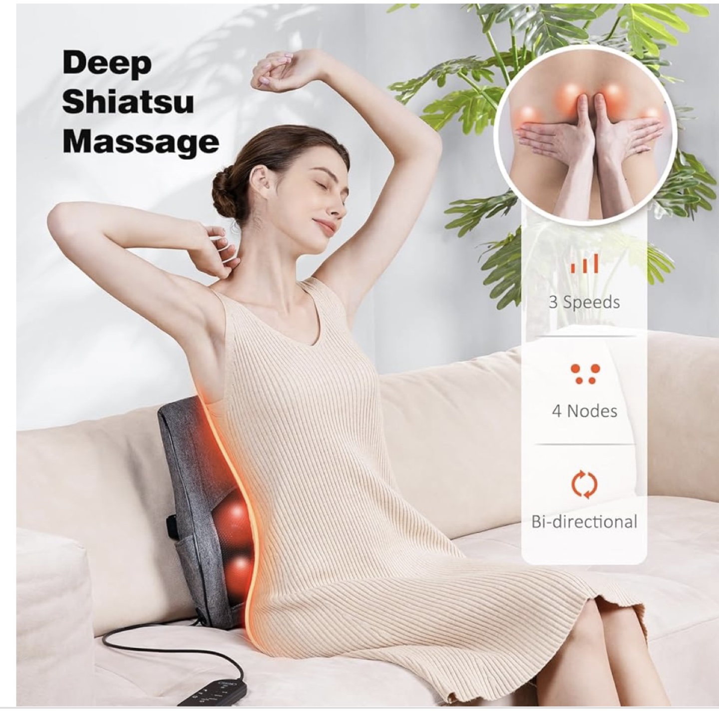 Boriwat Deep Shiatsu Massage Pillow - photo 3
