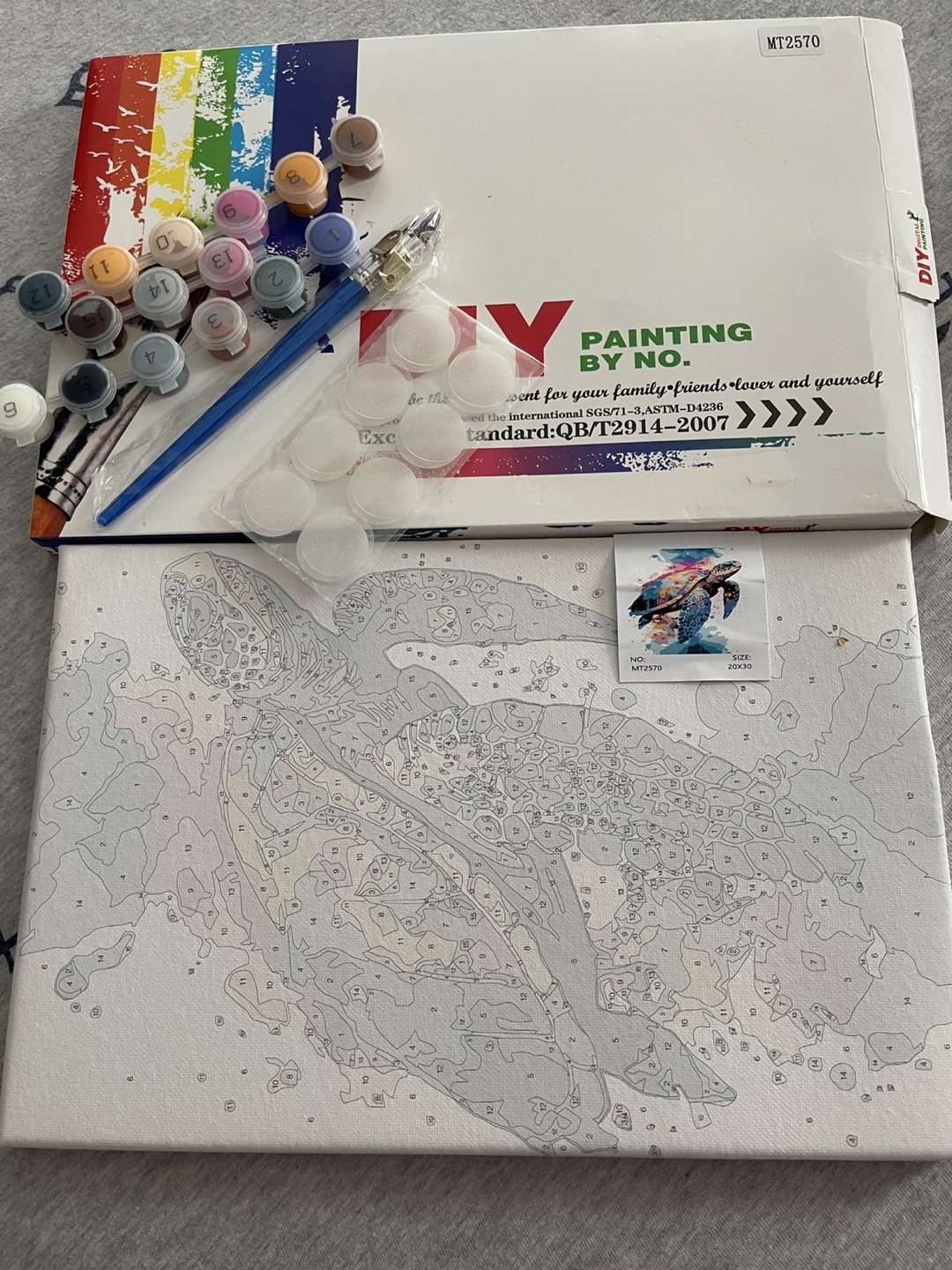 DIY Painting by Numbers Kit - Turtle Design - photo 2