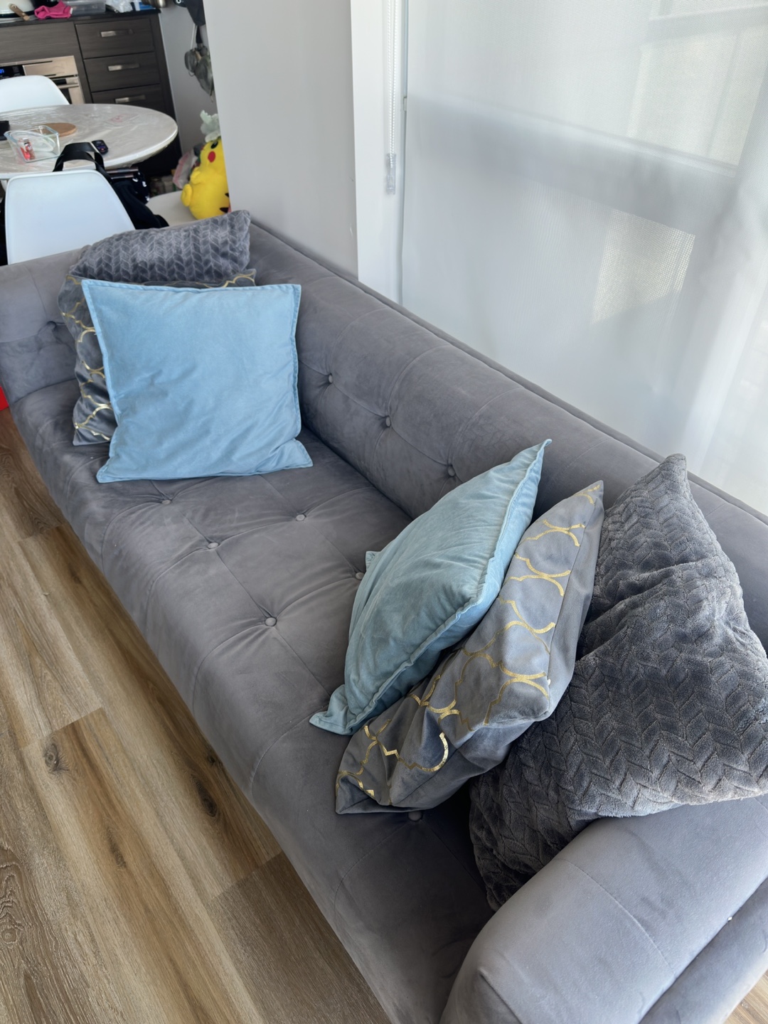 Structube Grey couch with Pillows - photo 3