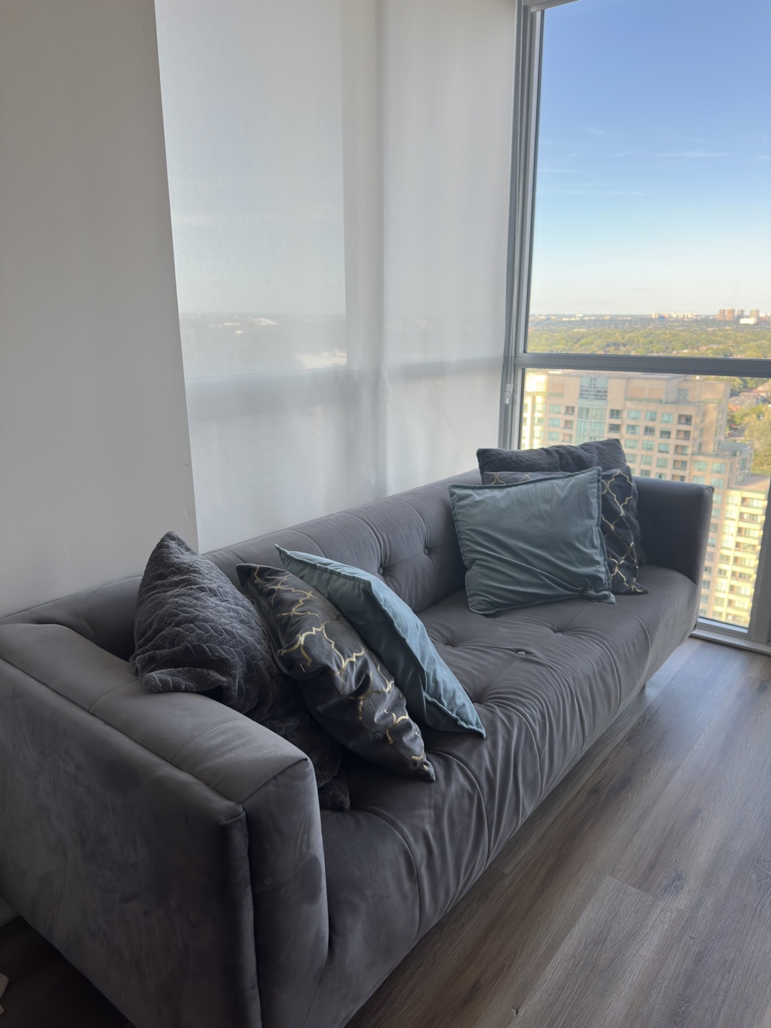 Structube Grey couch with Pillows