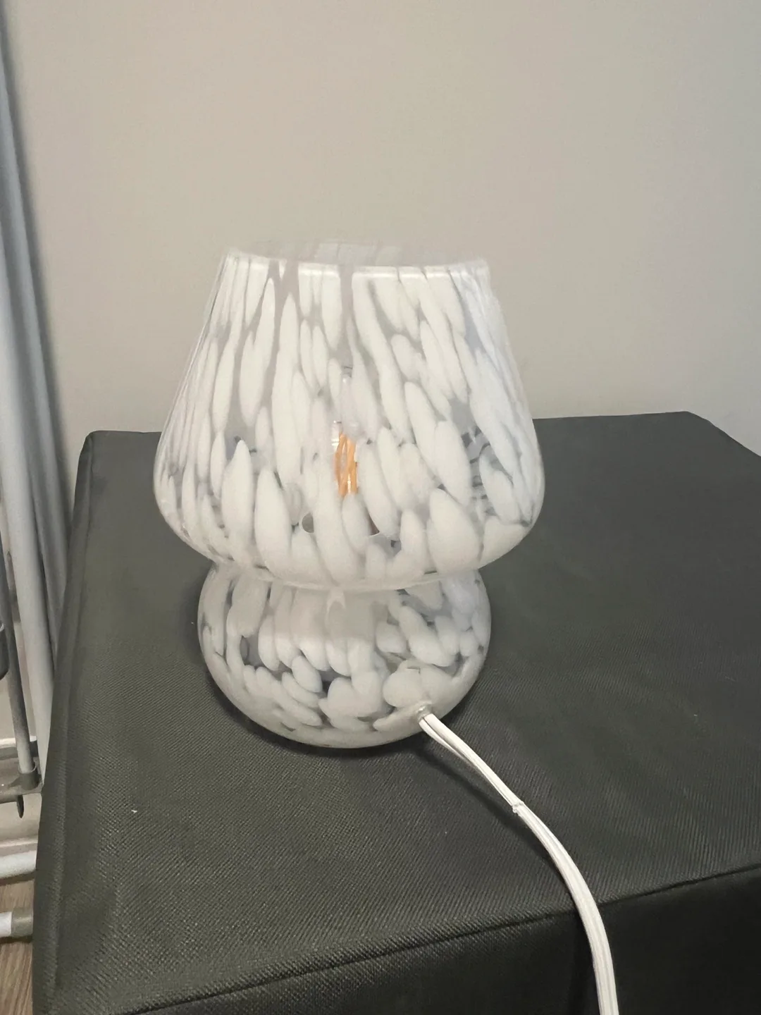 Mushroom Table Lamp - White & Black thumbnail