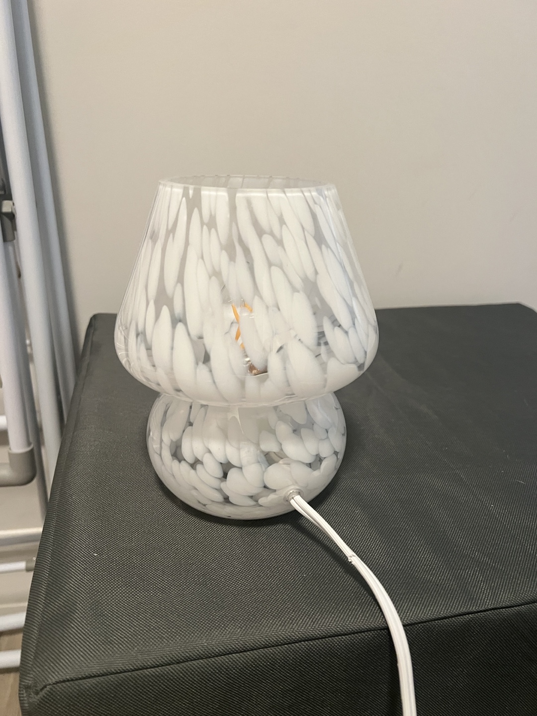 Mushroom Table Lamp - White & Black - photo 3
