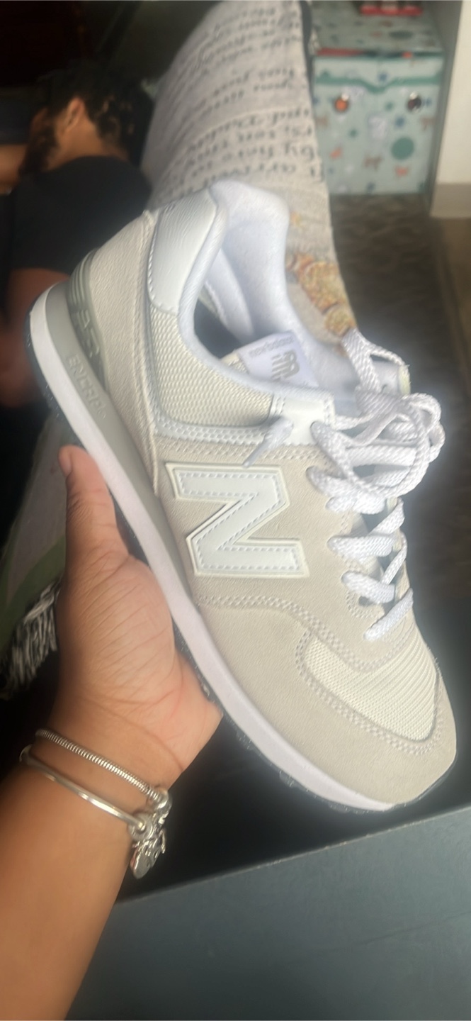 New Balance 574 Core Gray White (US Men's 9 / Women's 10.5)