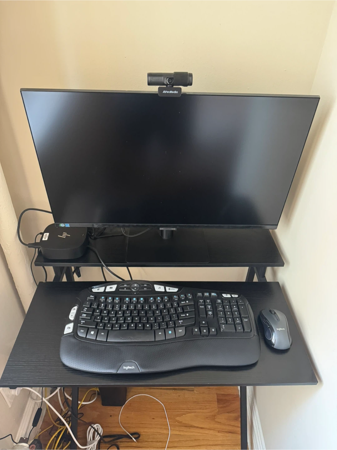 Black Computer Desk with Shelves - photo 5