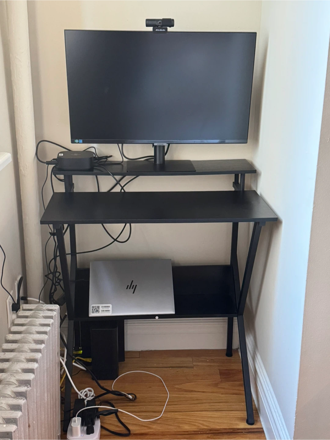 Black Computer Desk with Shelves - photo 4