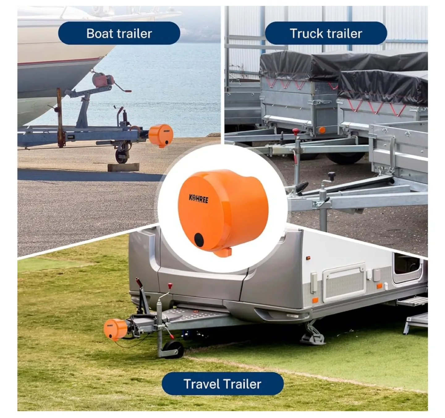 New KOHREE Trailer Hitch Lock - Orange image indicator(8)