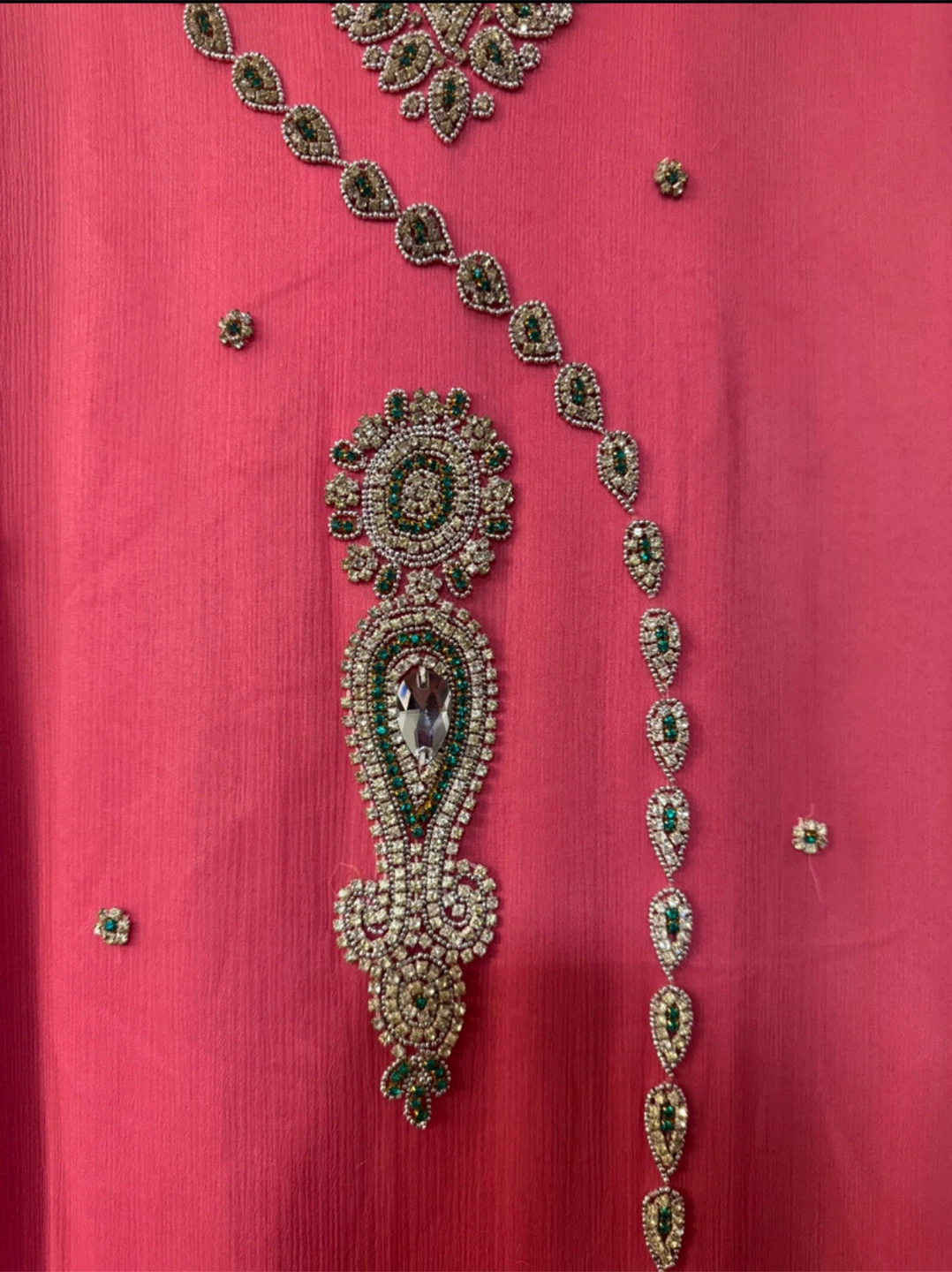 Pink Embroidered maxi Suit - photo 2