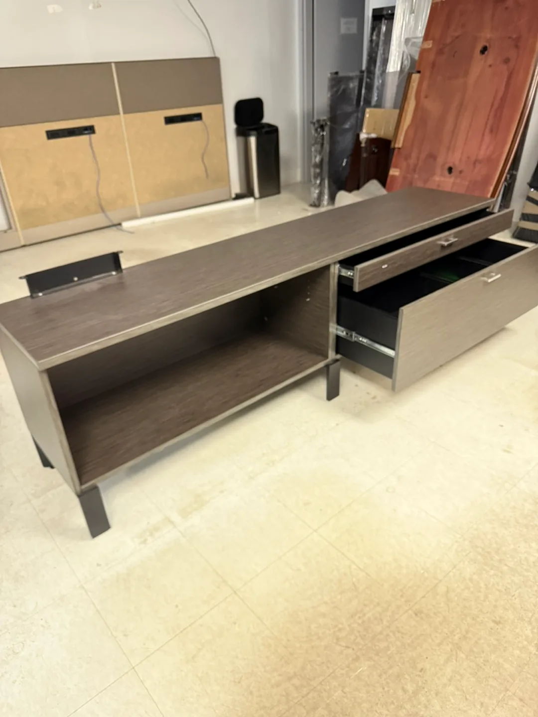 Brown Media Console with Drawers thumbnail