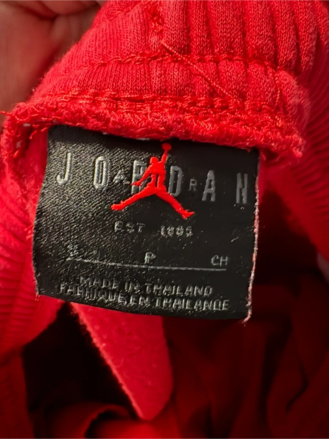 Jordan Red Sweat Shorts - Size Small image indicator(2)