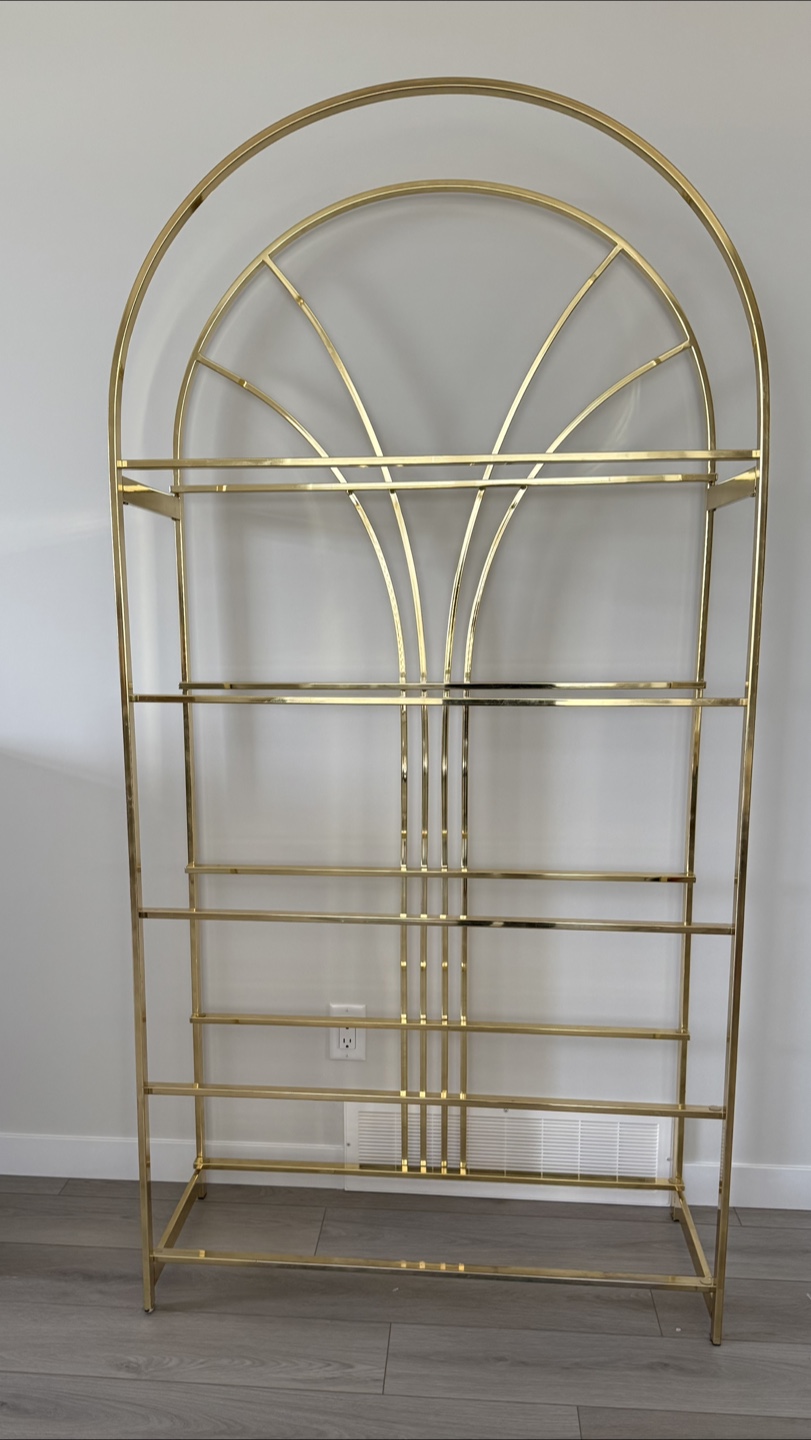 Gold Metal Arch Display Shelf - photo 2