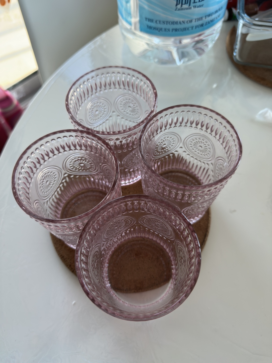 Set of 4 Pink Drinking Glasses - photo 2