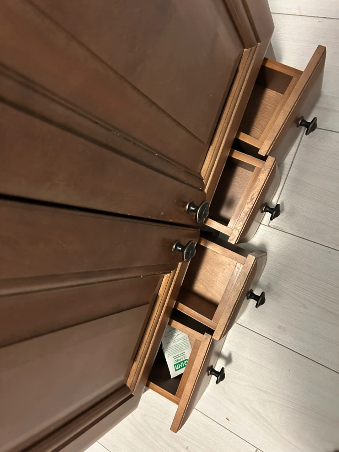 Brown Wooden Cabinet with Drawers - photo 2