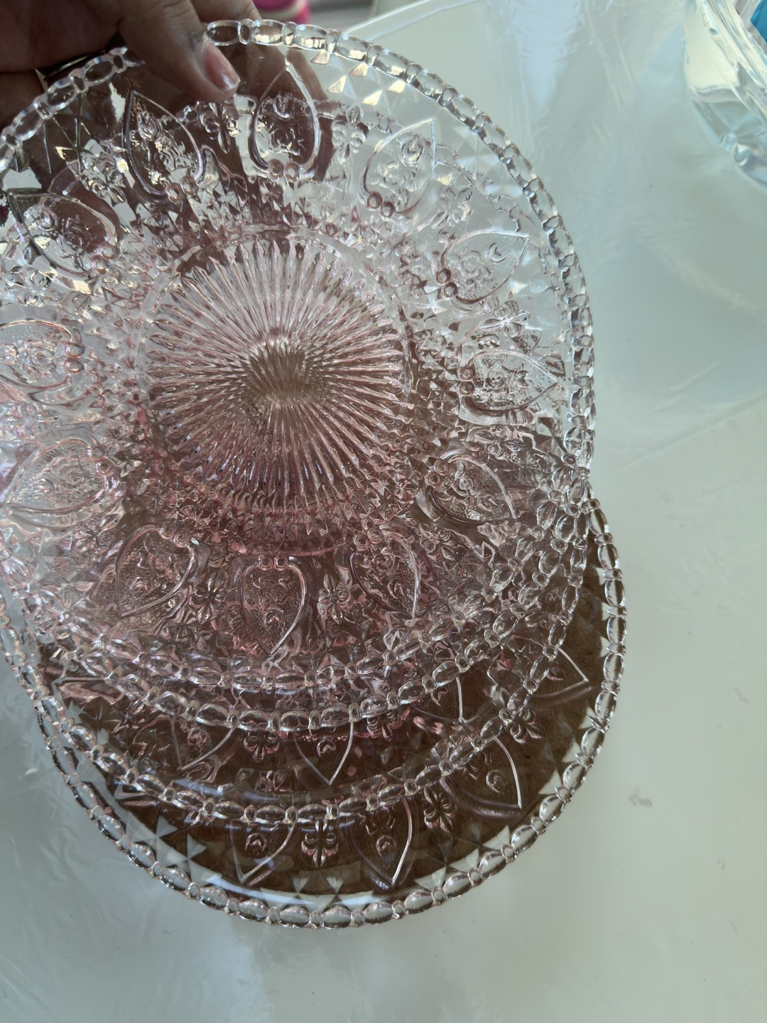 Pink Decorative Glass Plates (Set of 4) - photo 2