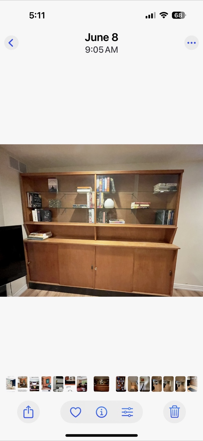 Mid-Century Modern Wall Unit, solid wood. - photo 2