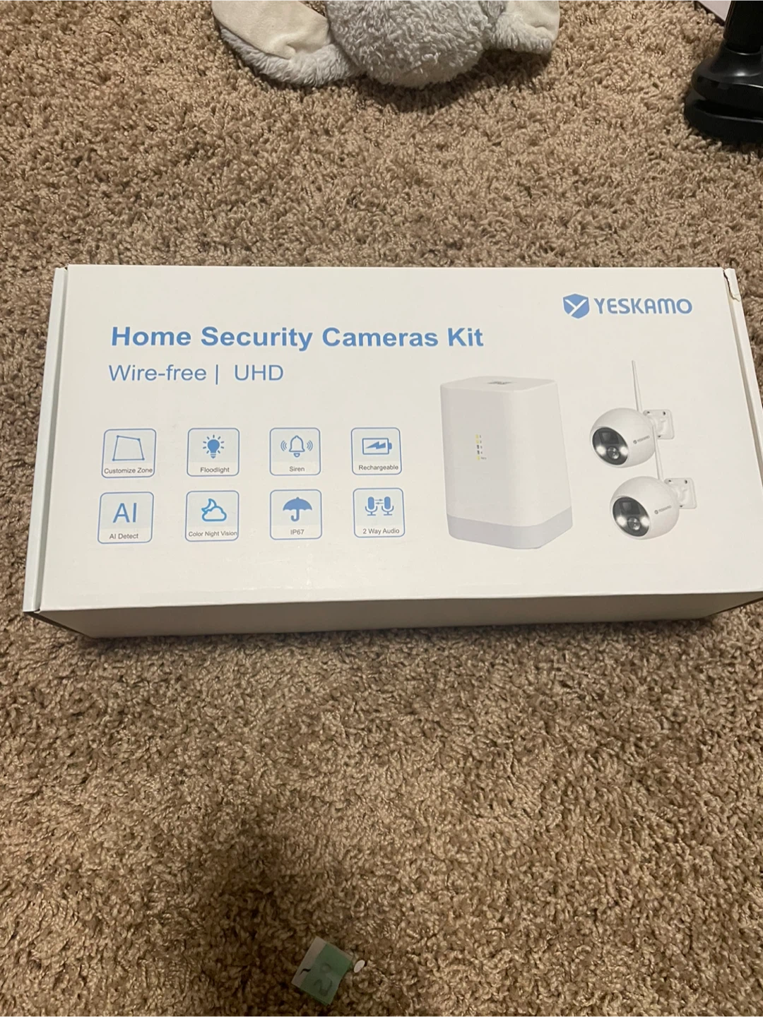 YESKAMO Home Security Camera Kit, Wire-free, UHD