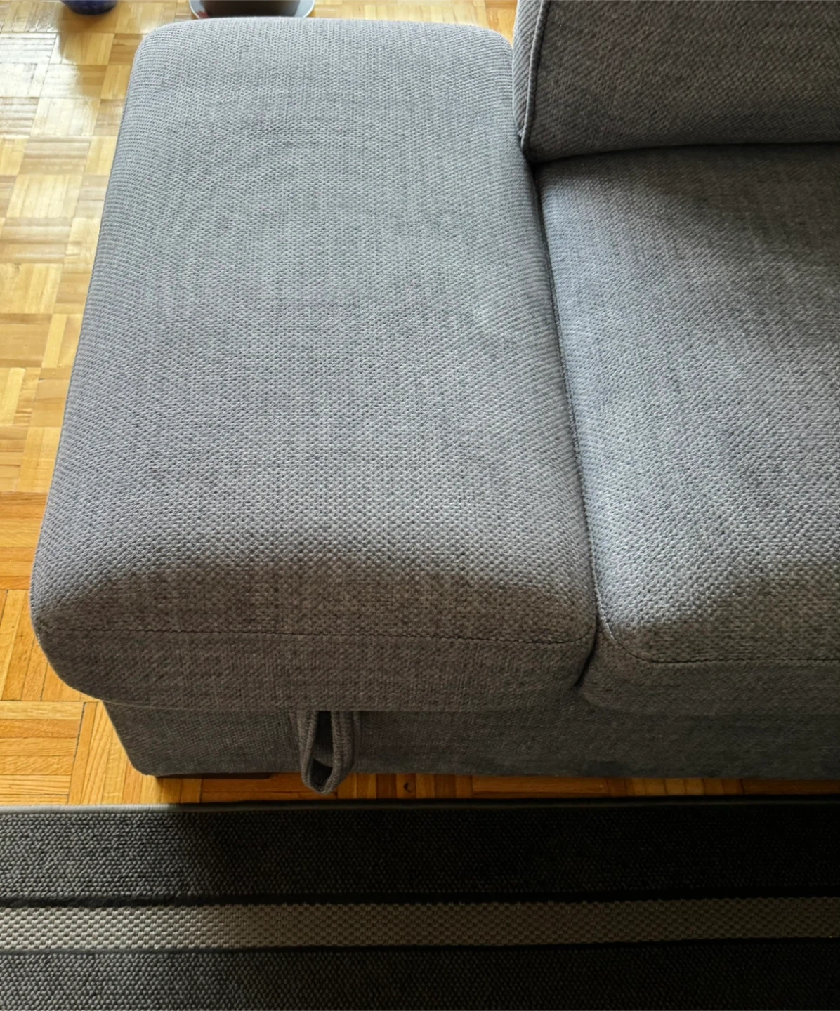 Grey Sectional Sofa with Pull-Out Bed and storage - photo 4