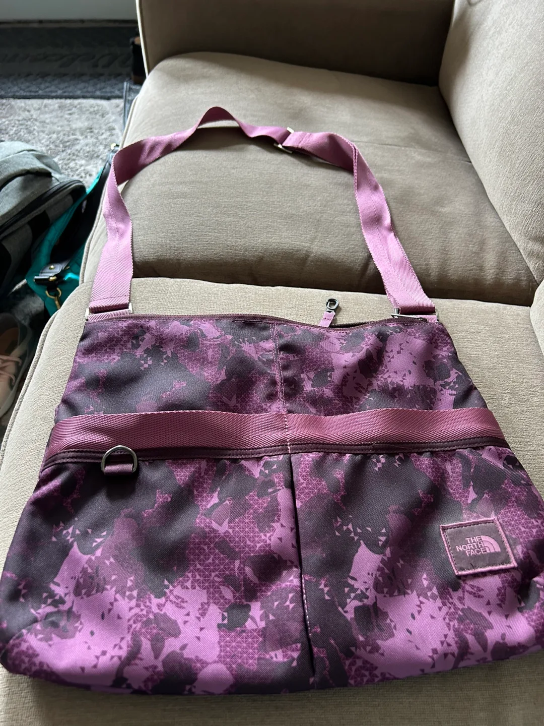 The North Face Purple Camo Shoulder Bag thumbnail