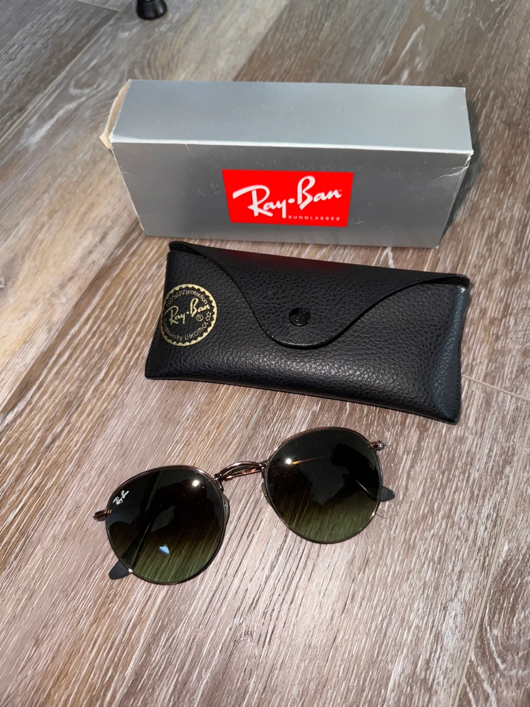 Ray-Ban copper frame sunglasses with original case thumbnail