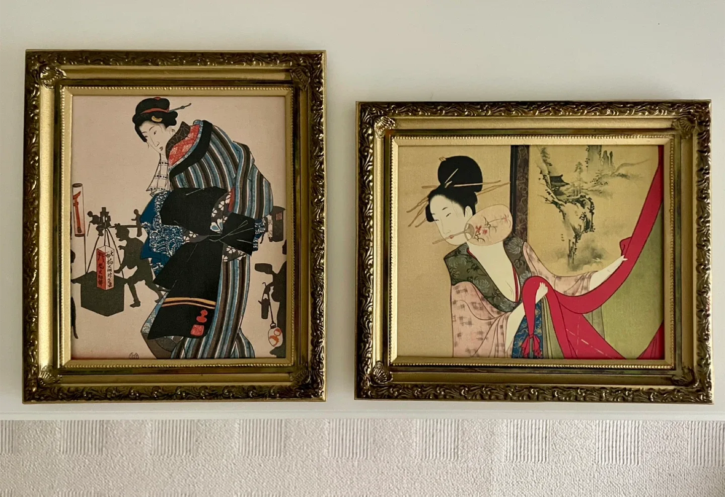 Two Framed Japanese Ukiyo-e Prints thumbnail