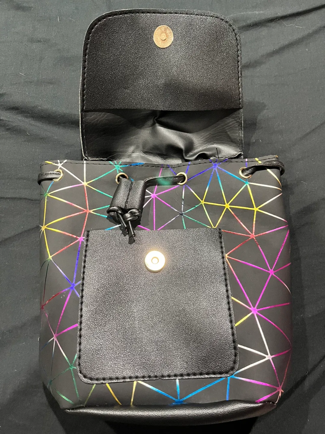 Geometric Pattern Mini Backpack image indicator(3)