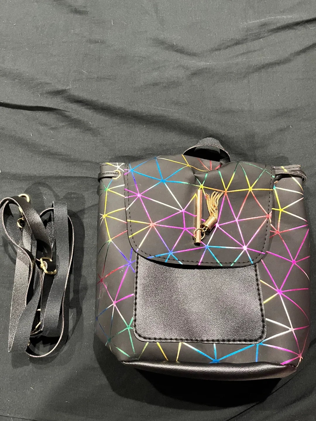 Geometric Pattern Mini Backpack thumbnail
