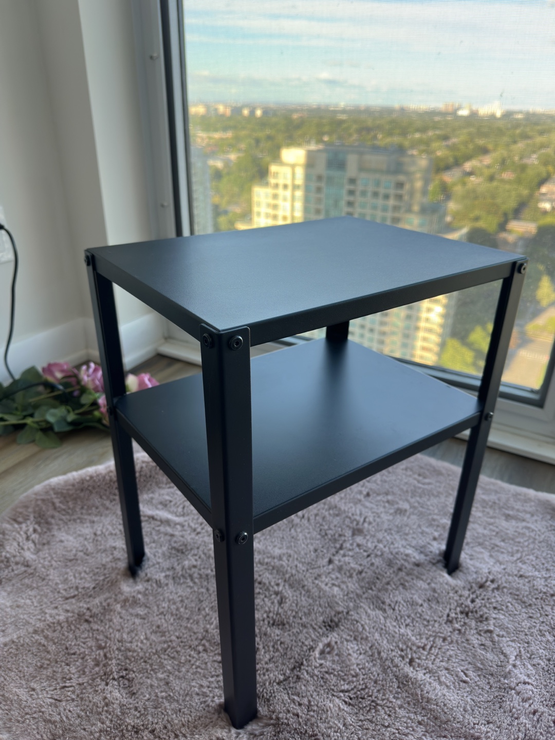IKEA black bedside table - photo 2