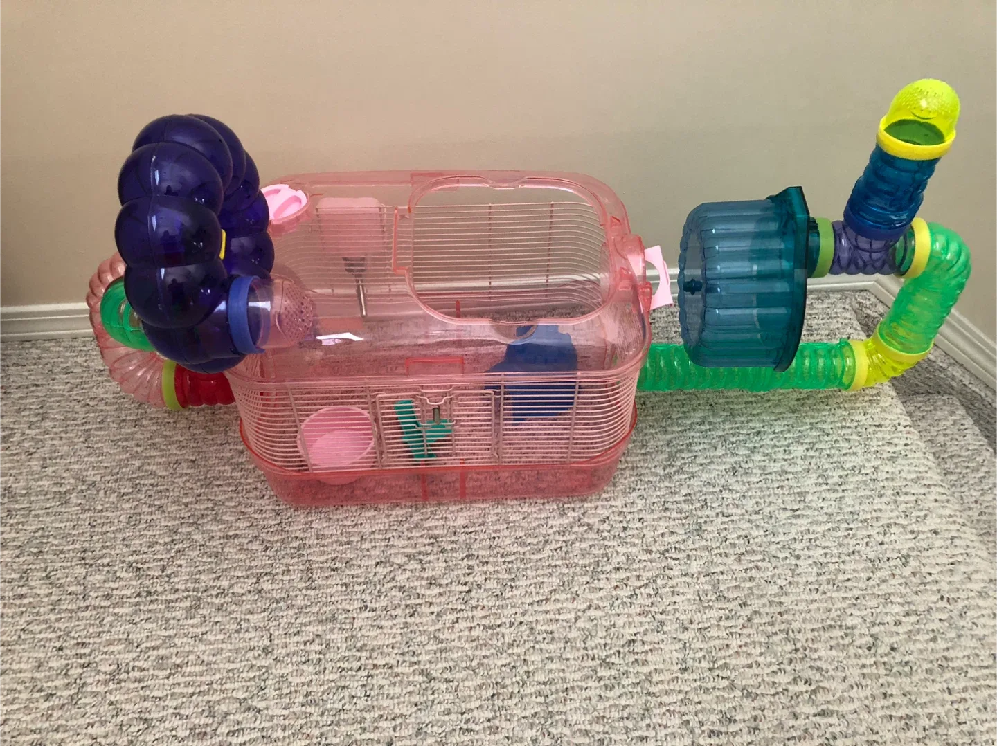 Pink Hamster Cage with Tubes & Accessories image indicator(2)