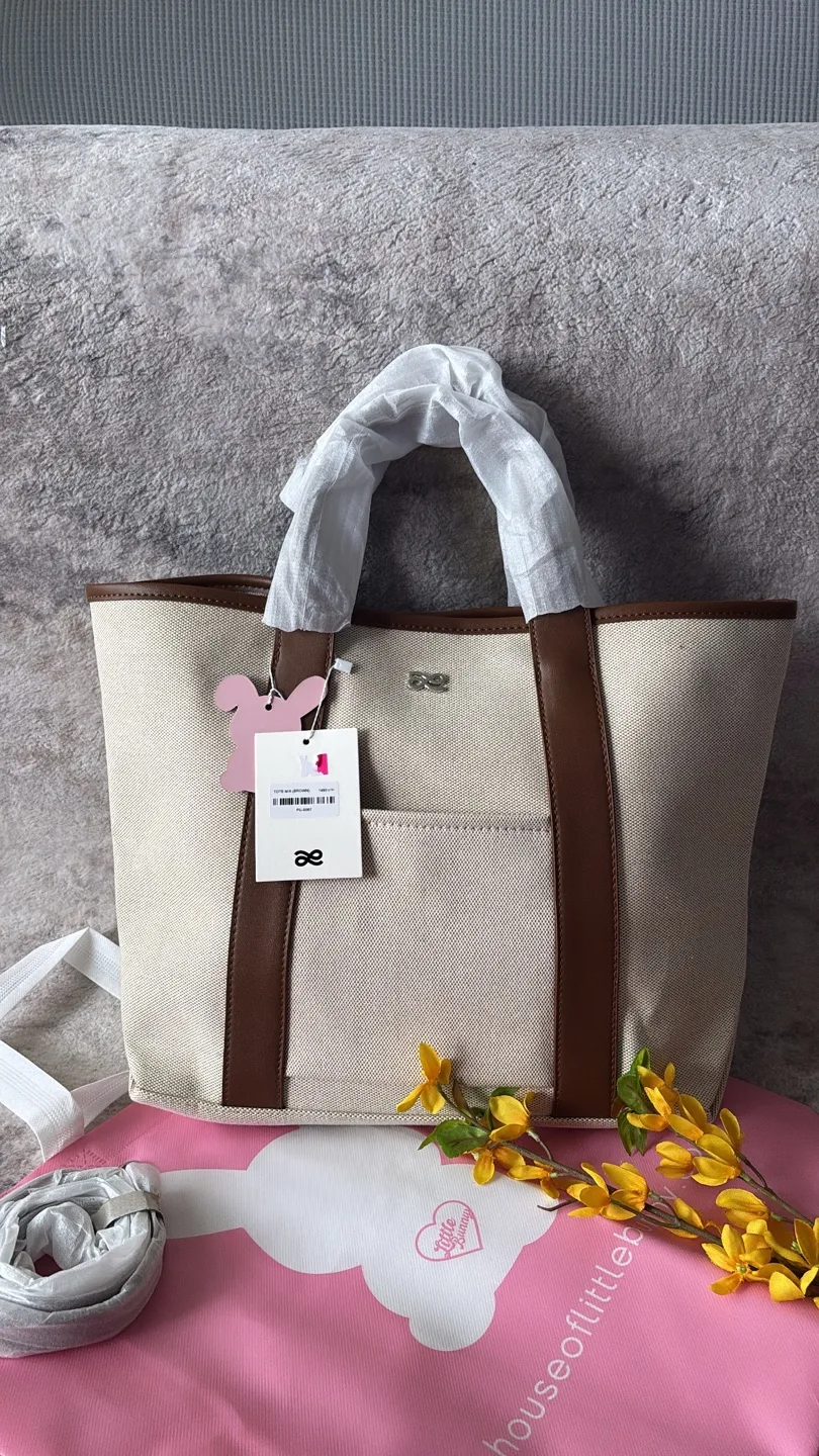 Little Bunny Beige Tote Bag