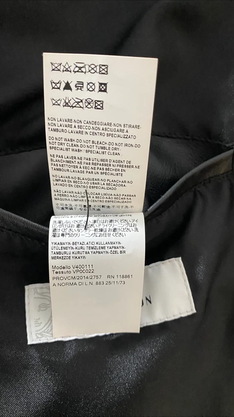 Versace Collection Leather & Woven Jacket image indicator(9)