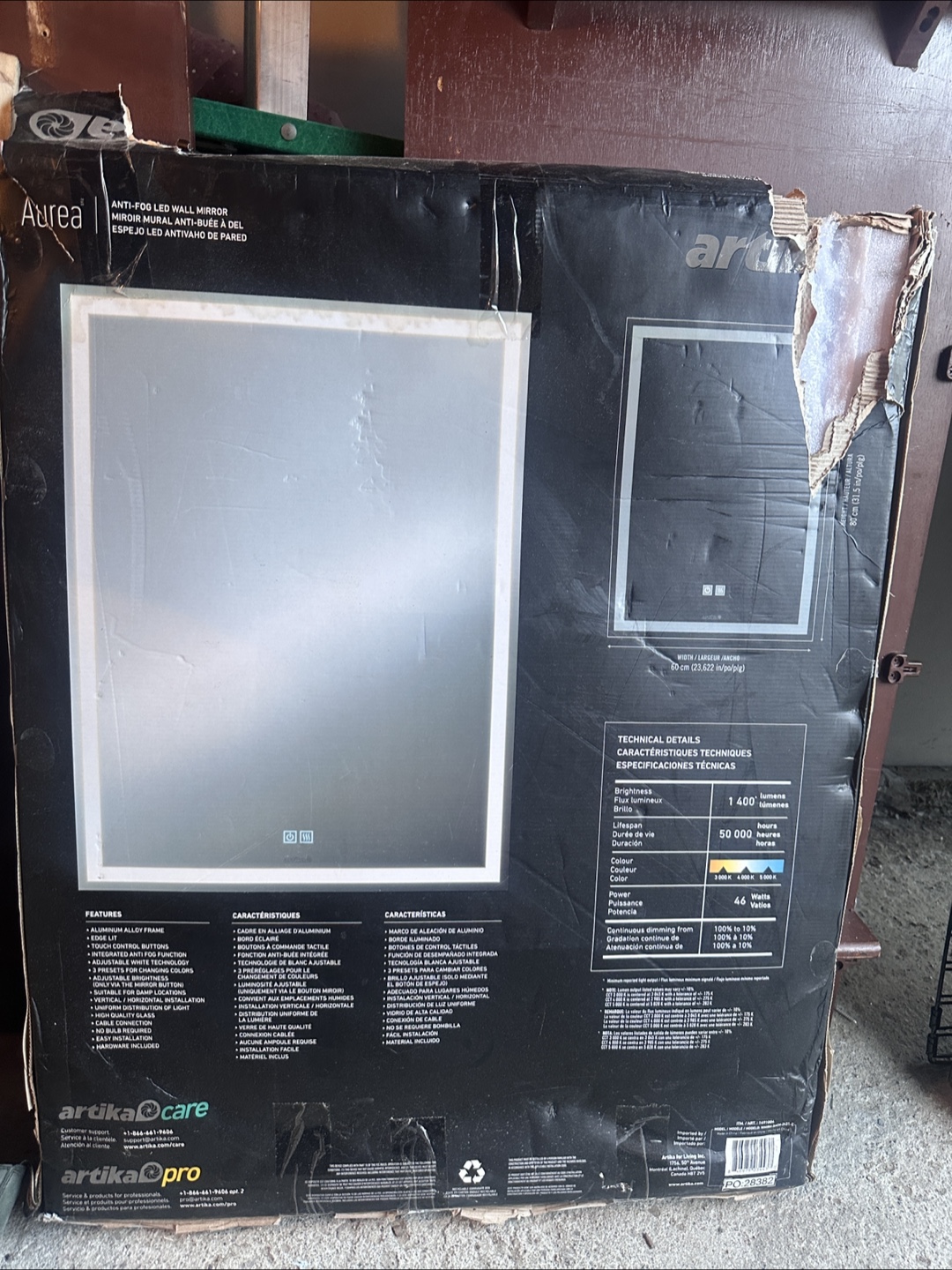 Aurea by Artika Anti-Fog LED Wall Mirror - photo 2