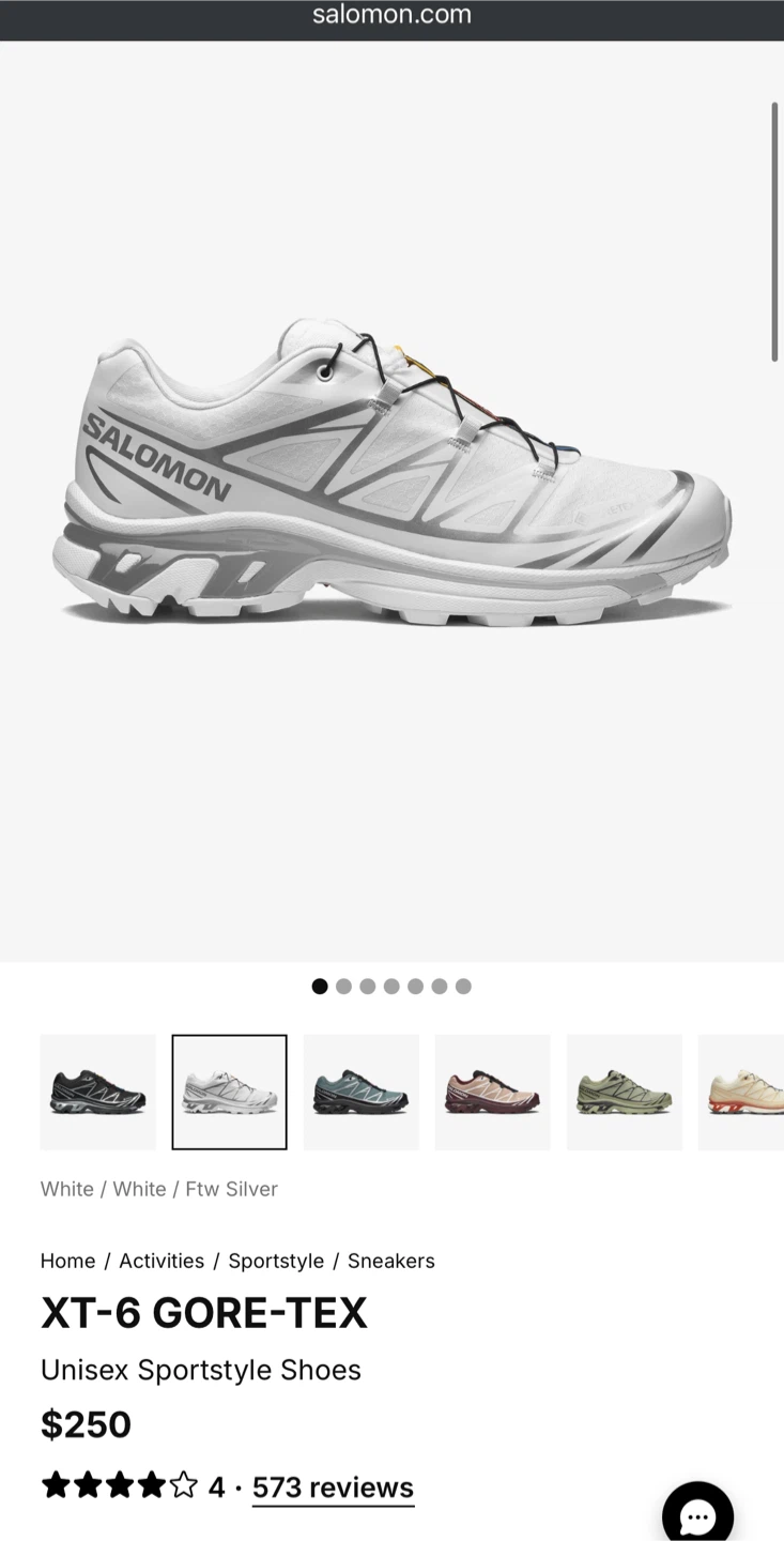 Salomon XT-6 GORE-TEX Unisex Sportstyle Shoes - photo 2