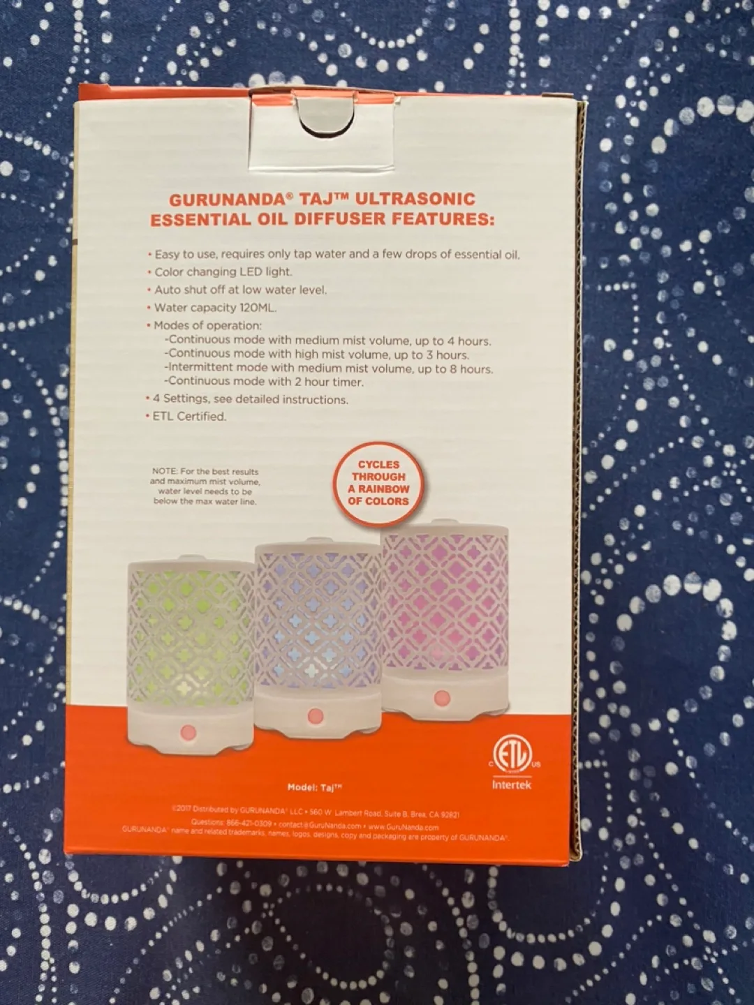 Ultrasonic Essential Oil Diffuser (Like New) image indicator(4)