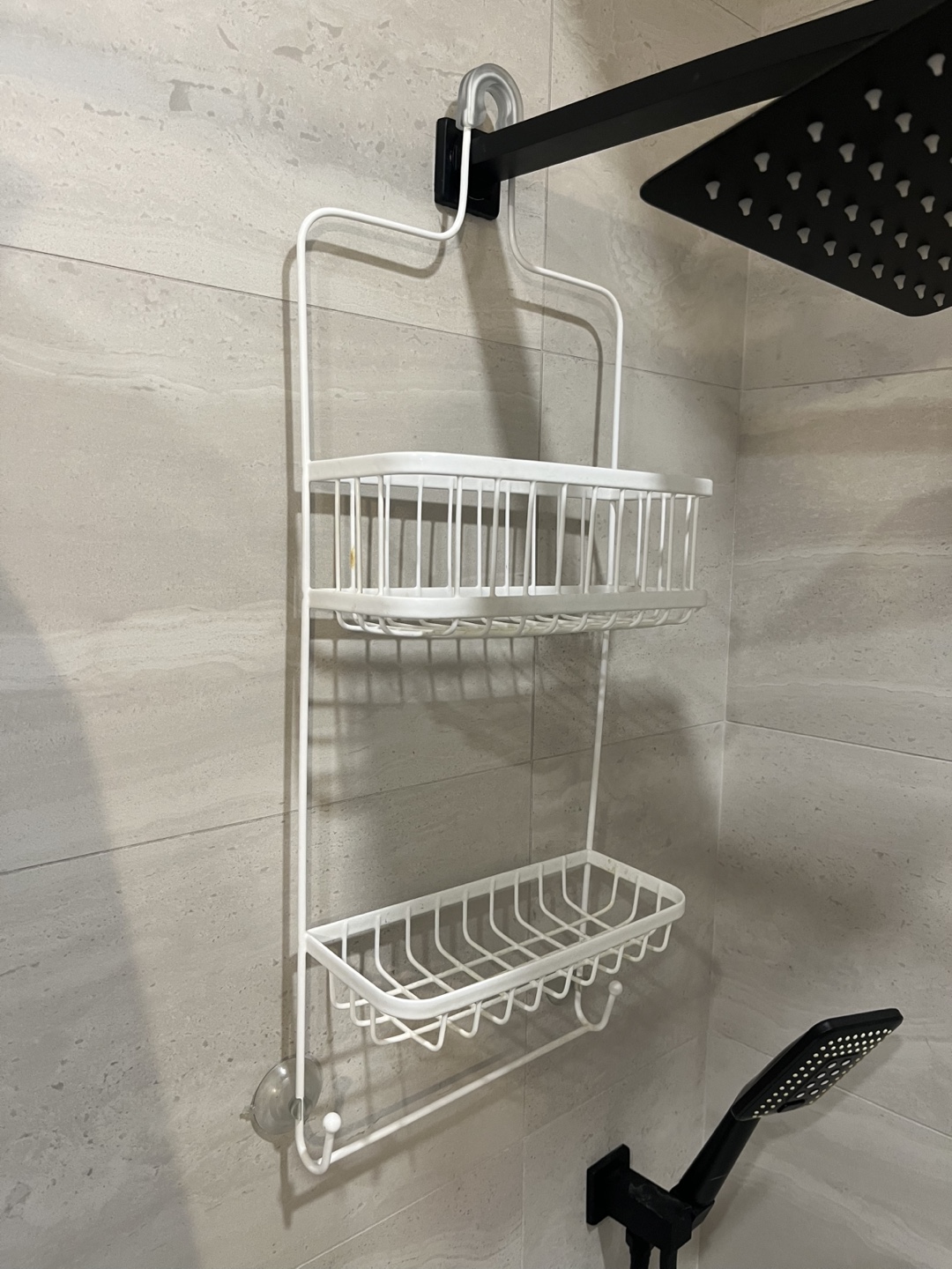White Over-the-Shower Caddy