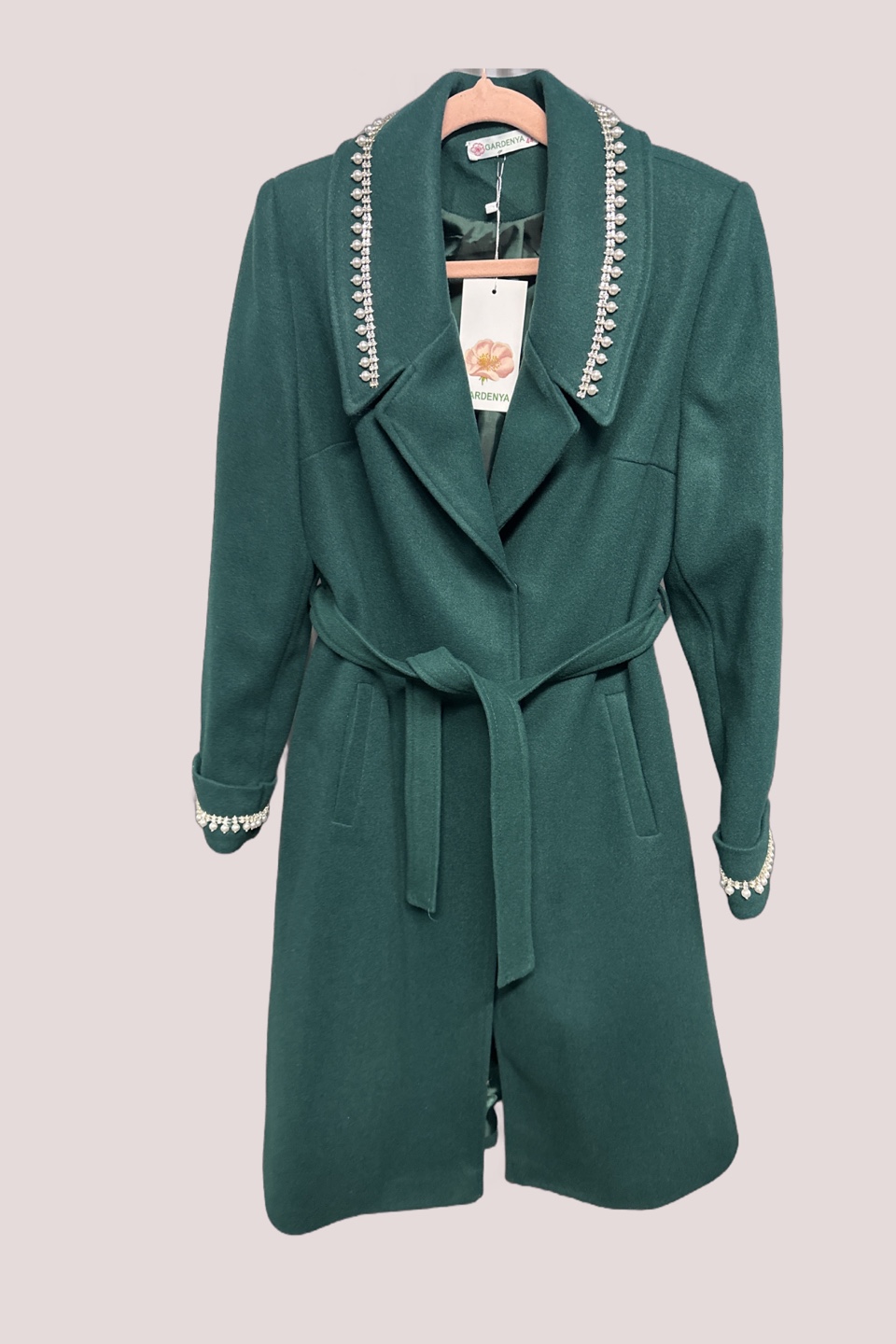 Gardenya Green Wool Coat - Size 44