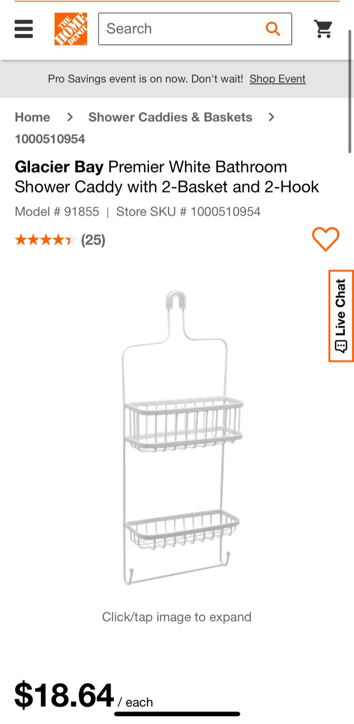 White Over-the-Shower Caddy - photo 2