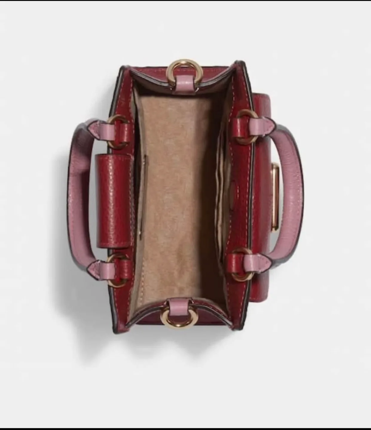 SOLD OUT ‼️Coach Mini Town Bucket Bag - Red/Cream image indicator(4)