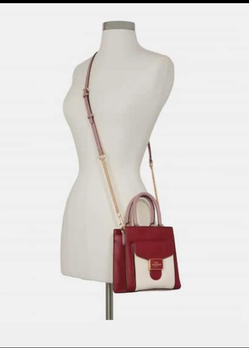 SOLD OUT ‼️Coach Mini Town Bucket Bag - Red/Cream image indicator(3)