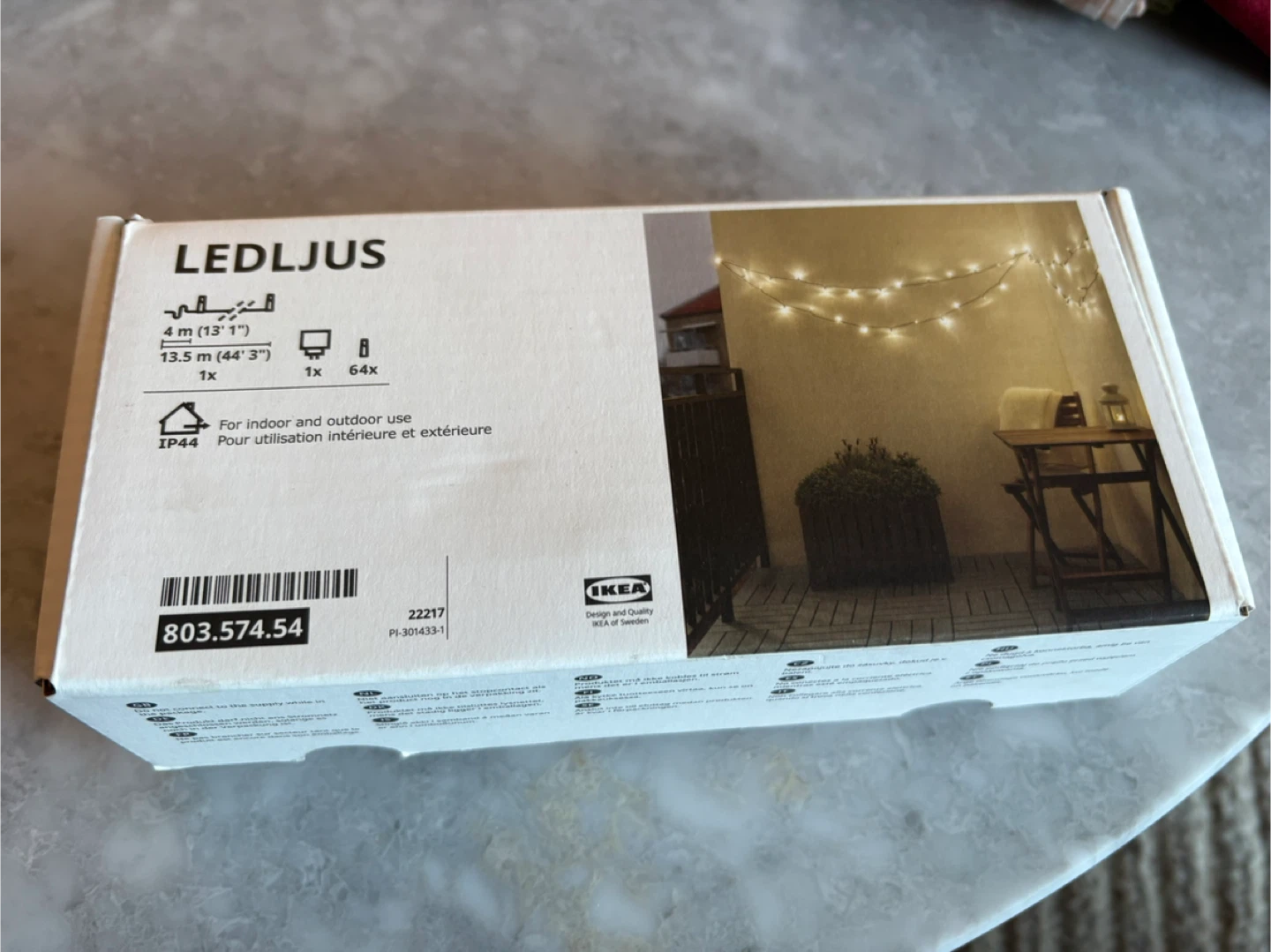 IKEA LEDLJUS String Lights, 4m, New in Box