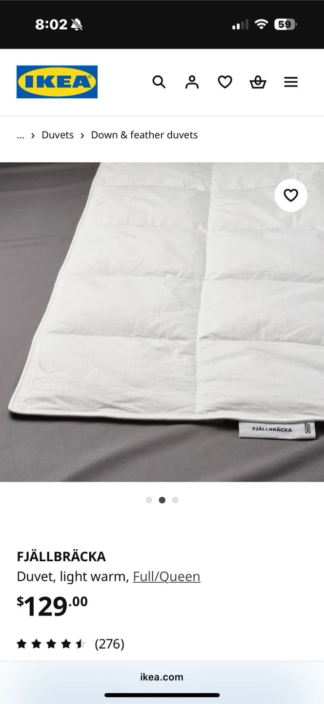 IKEA FJÄLLBRÄCKA Full/Queen Duvet - NEW - photo 3