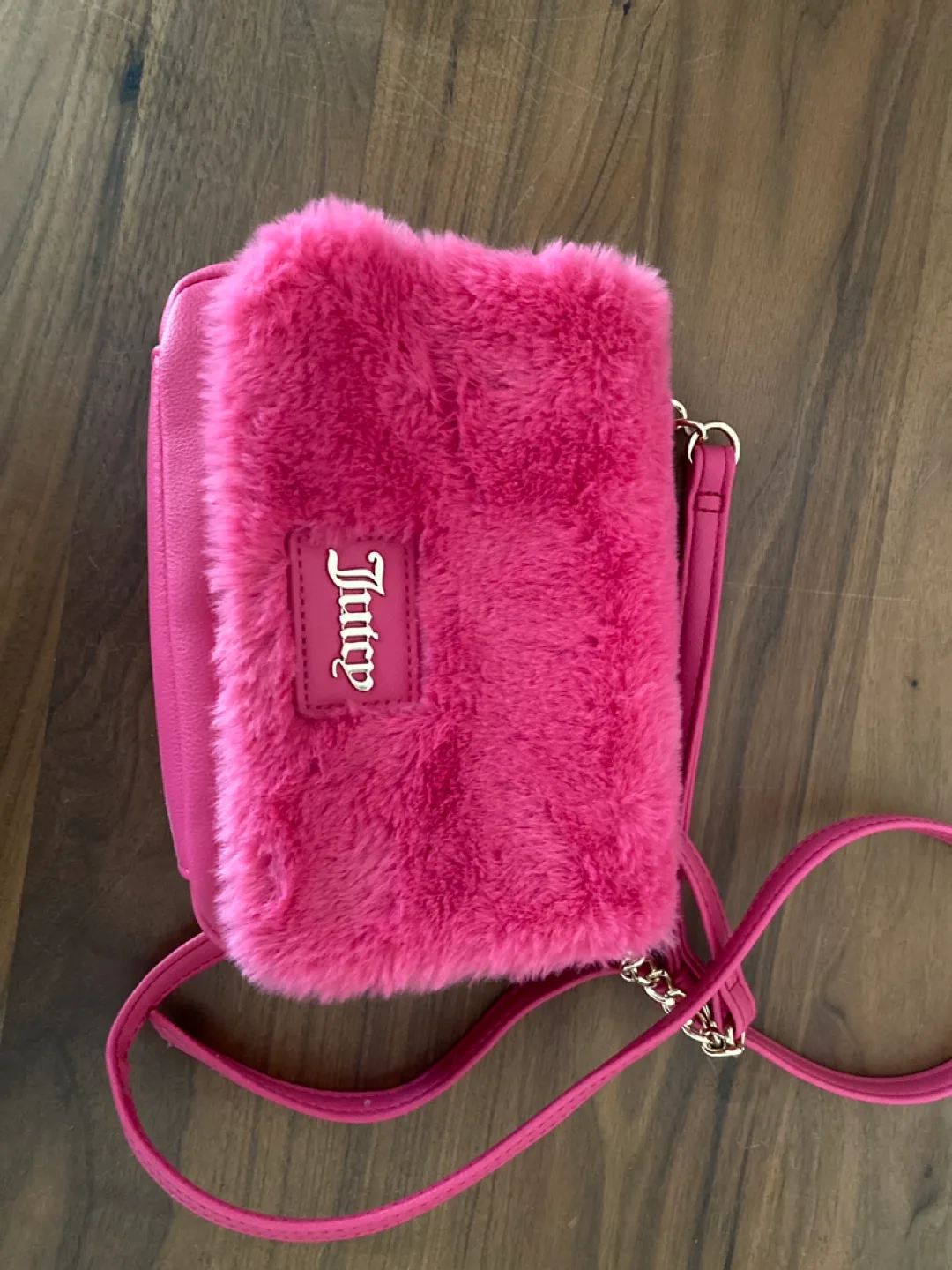 Juicy Couture Pink Furry Crossbody Bag thumbnail