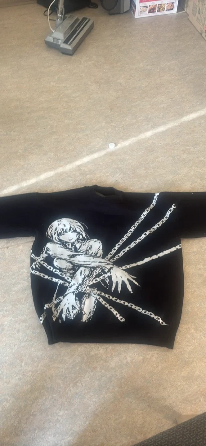 Vintage Black anime graphic sweater thumbnail