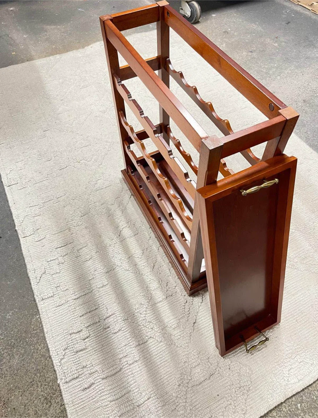 Wooden Wine Rack with Serving Tray image indicator(3)